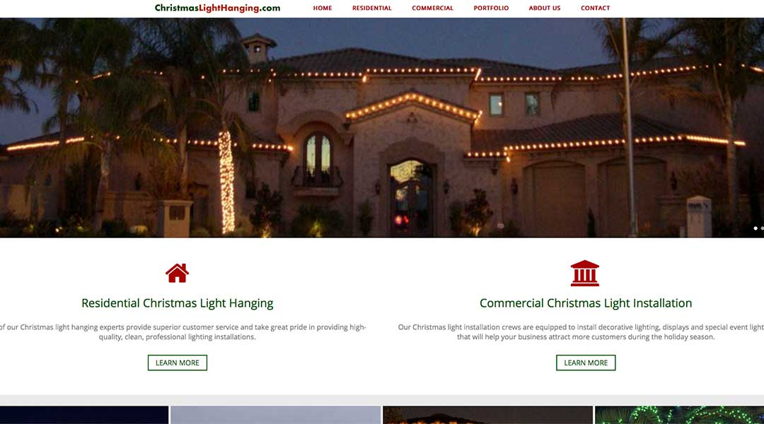 ChristmasLightHanging.com Web Design
